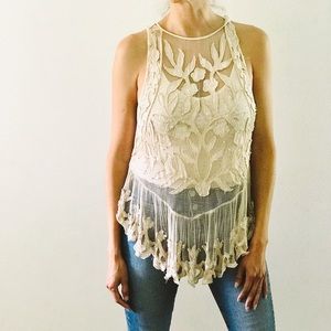 Free people mesh top size Small